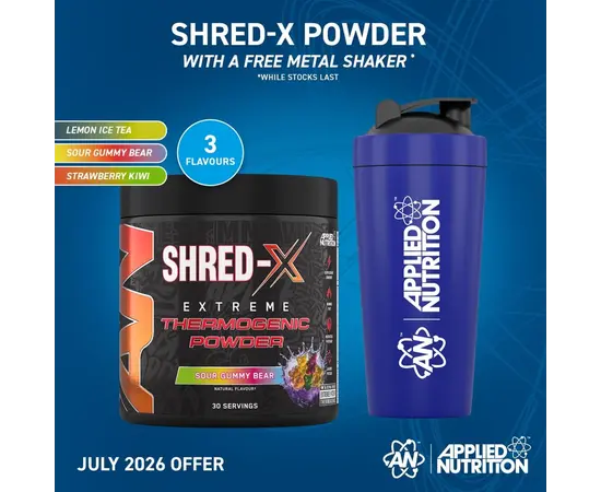 Applied Nutrition Shred - X Extreme Thermogenic 300 g, Фасування: 300 g, Смак: Lemon Ice Tea / Лимонний Чай з Льодом, image , зображення 2