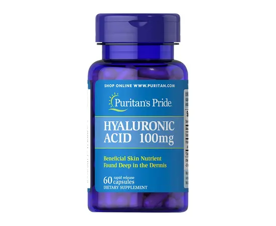 Puritan's Pride Hyaluronic Acid 100 mg 60 caps, Фасування: 60 caps, image 