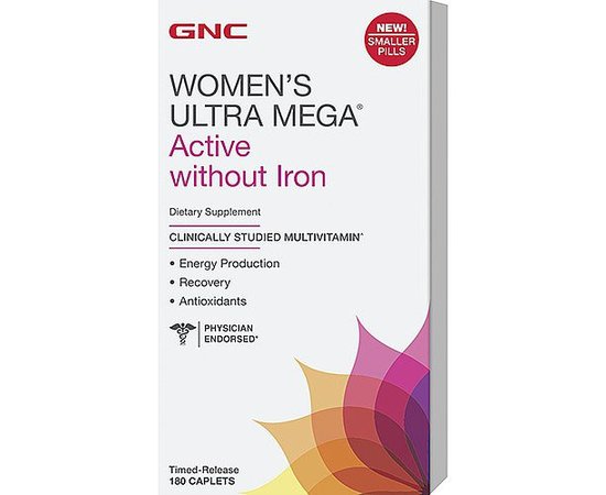 GNC Women's Ultra Mega Without Iron 180 caps, image 