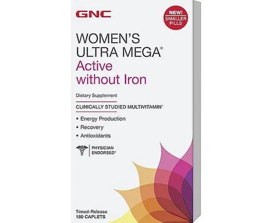 GNC Women's Ultra Mega Without Iron 180 caps, image 