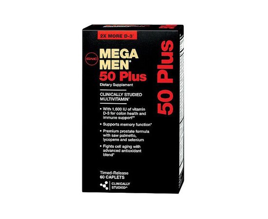 GNC Mega MEN 50 plus 60 caps, GNC Mega MEN 50 plus 60 caps  в интернет магазине Mega Mass