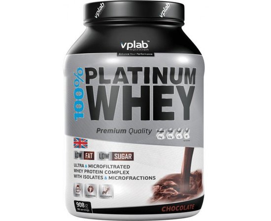 VP Lab 100% Platinum Whey 908 g, Смак:  Chocolate / Шоколад, image 