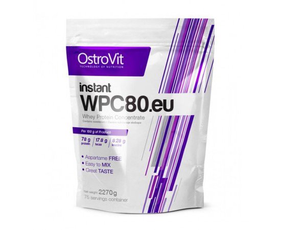 OstroVit Instant WPC80.eu 2270 g, Смак: Blueberry / Чорниця, image 