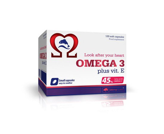 Olimp Omega 3 45% + Vitamin E 120 caps, Olimp Omega 3 45% + Vitamin E 120 caps  в интернет магазине Mega Mass