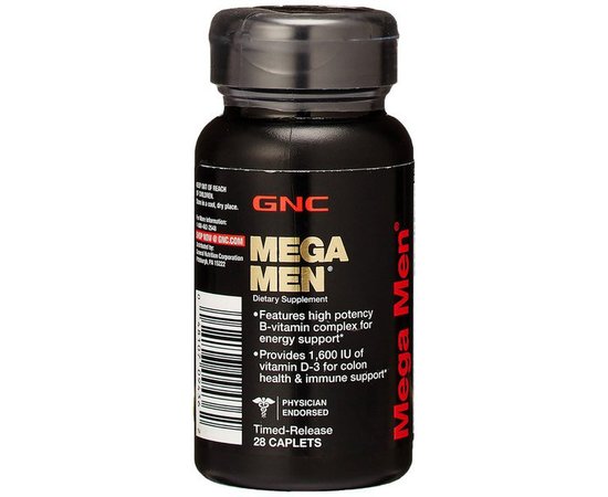 GNC Mega Men 28 caps, image 