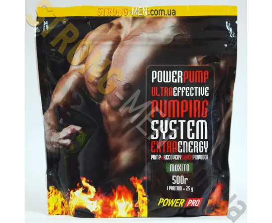 PowerPro Power Pump 500g, Вкусы: Mojito / Мохито, PowerPro Power Pump 500g, Вкусы: Mojito / Мохито , изображение 3 в интернет магазине Mega Mass