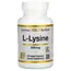 California Gold Nutrition L- Lysine 500 mg 60 caps, image 